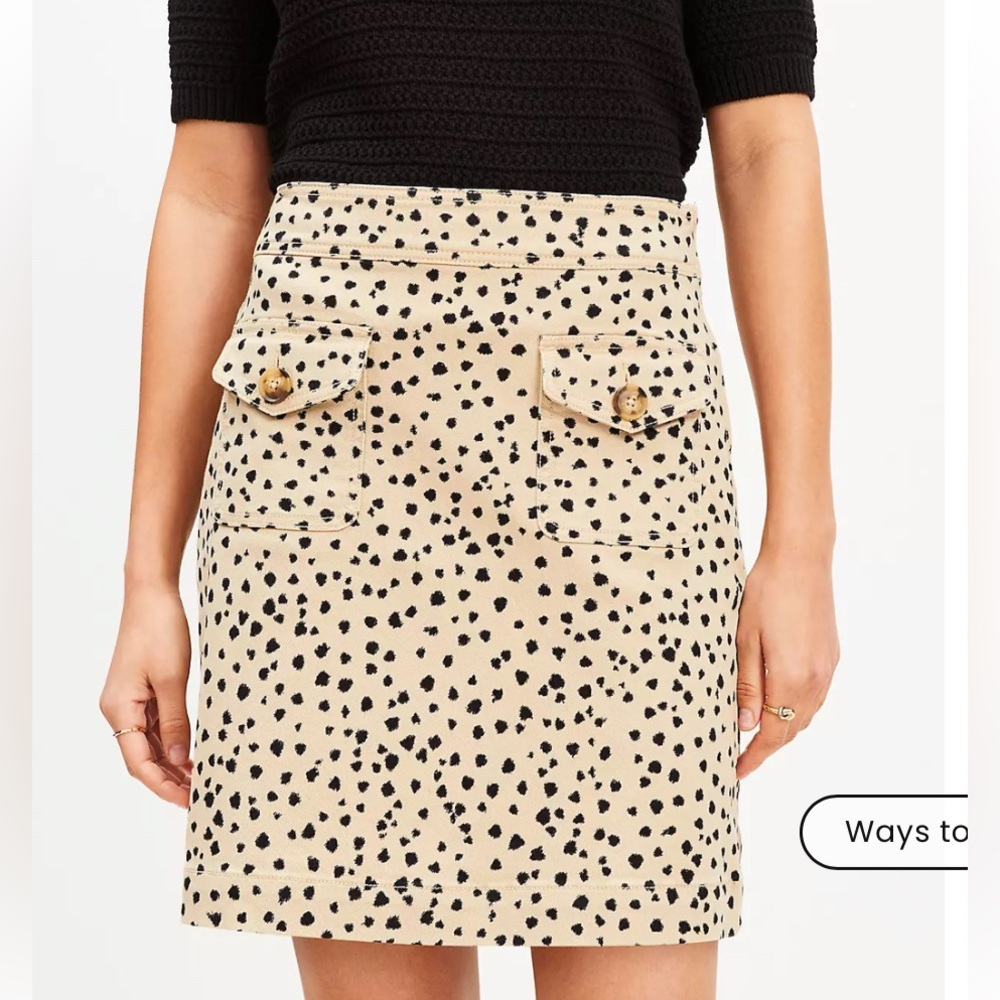 🐆 LOFT animal print skirt